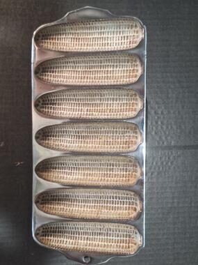 Griswold No. 283 DuChro Crispy Corn Stick Pan Cast Iron Original Chrome Finish